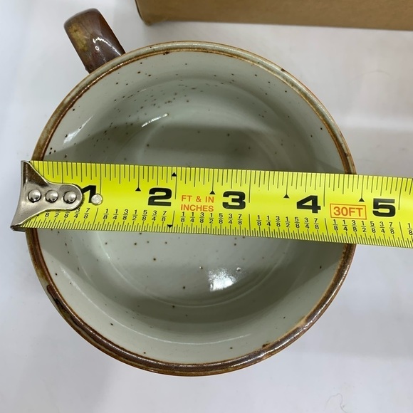 Speckled Stoneware Sunflower Mugs Set of 2 Made in Japan - Picture 8 of 11